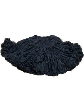 Vintage Sams Petticoat Sz L Black Lace Made In USA Rockabilly Square Dancing